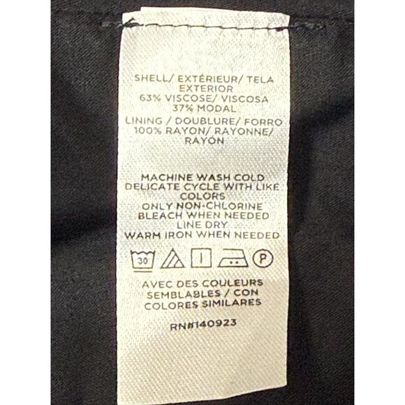 NWT LOFT Clip Button Swing Dress, Black, Size M/8 - Picture 7 of 7